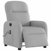 vidaXL Fauteuil de massage inclinable électrique gris nuage tissu