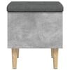 vidaXL Banc de rangement gris b&eacute;ton 42x42x46 cm bois d'ing&eacute;nierie