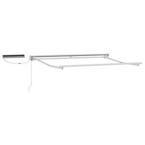 vidaXL Cadre de store r&eacute;tractable &eacute;lectrique Blanc 2,5 x 2 m Acier