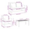 vidaXL Ensemble de canap&eacute; de jardin 5 pcs Naturel Bois de teck massif