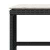 vidaXL Tabourets de jardin et coussins lot de 4 noir 41x41x36 cm rotin