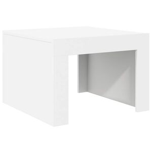 vidaXL Table basse blanc 50x50x35 cm bois d'ing&eacute;nierie
