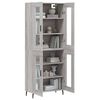 vidaXL Buffet haut Sonoma gris 69,5x34x180 cm Bois d'ing&eacute;nierie