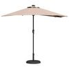 vidaXL Parasol de jardin Taupe 294 x 150 x 223 cm Polyester et Acier