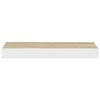vidaXL &Eacute;tag&egrave;res flottantes 2 pcs ch&ecirc;ne et blanc 50x23x3,8 cm MDF