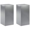 vidaXL Support de Plante 2 pcs Argent&eacute; 30 x 30 x 60 cm