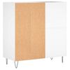 vidaXL Armoire à disques blanc 84,5x38x89 cm bois d'ingénierie