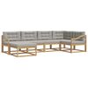 vidaXL Ensemble de canap&eacute;s d'ext&eacute;rieur 5 pcs Blanc et gris clair