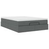 VidaXL Cadre de lit ottoman avec matelas gris foncé 140x190 cm tissu