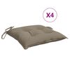 vidaXL Coussins de chaise lot de 4 taupe 50x50x7 cm tissu oxford
