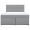 vidaXL Sommier &agrave; lattes de lit avec matelas Gris clair 180x200cm Tissu