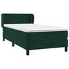 vidaXL Sommier &agrave; lattes de lit avec matelas Vert fonc&eacute; 90x190 cm