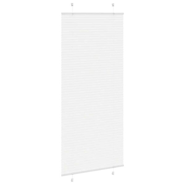 vidaXL Store pliss&eacute; blanc 90x200 cm largeur du tissu 89,4 cm polyester
