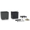 LECHUZA Jardinière CUBE Cottage 50 ALL-IN-ONE Granite