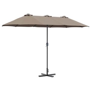 vidaXL Parasol de jardin 370 x 197 x 239 cm Polyester et Aluminium