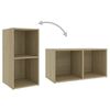 vidaXL Meubles TV 2 pcs Chêne sonoma 72x35x36,5 cm Bois d'ingénierie