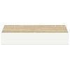 vidaXL &Eacute;tag&egrave;res murales 4 pcs Ch&ecirc;ne et blanc 23x23,5x3,8 cm MDF