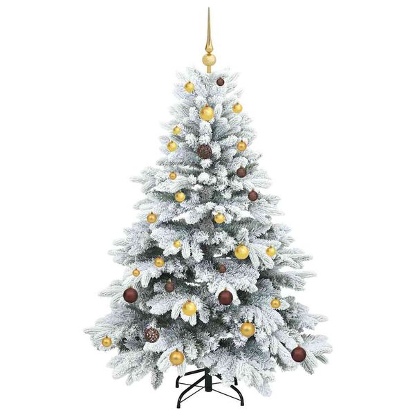 vidaXL Sapin de No&euml;l artificiel avec 150 LED Blanc 150 cm PE et PVC