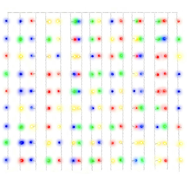 vidaXL Rideaux lumineux &agrave; LED 3x3 m 300 LED Multicolore 8 fonctions