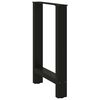 vidaXL Pieds de table &agrave; manger Noir 2 pi&egrave;ces 50 x (72-73) cm Acier