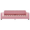 vidaXL Lit de jour avec matelas rose 100x200 cm velours