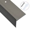 vidaXL Nez de marche Forme en F 15 pcs Aluminium 90 cm Marron