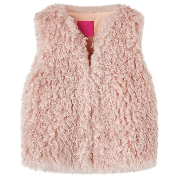 Gilet pour enfants fausse fourrure rose clair 116