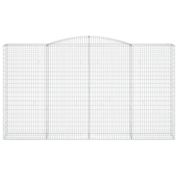 vidaXL Paniers &agrave; gabions arqu&eacute;s 2 pcs 400x50x220/240 cm Fer galvanis&eacute;