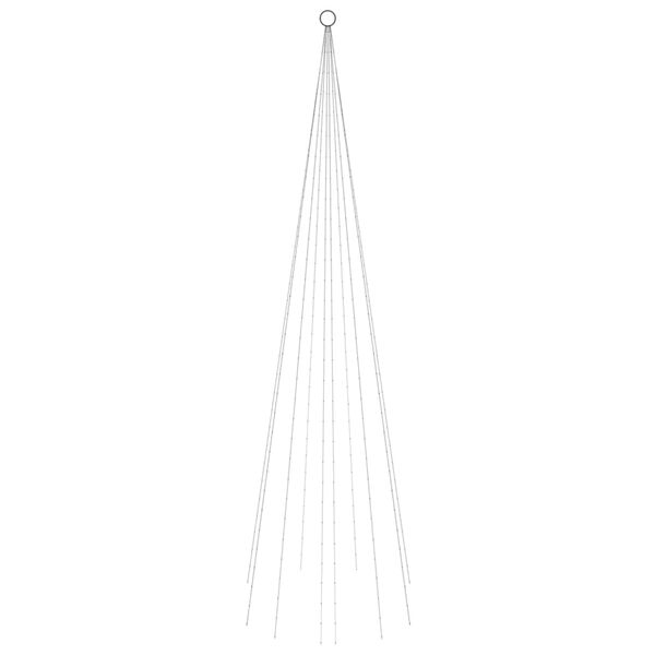 vidaXL Sapin de Noël sur mât de drapeau 310 LED Bleues 300 cm