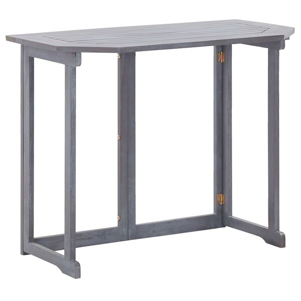 vidaXL Ensemble de bistro 2 pcs Bois d'acacia solide Gris