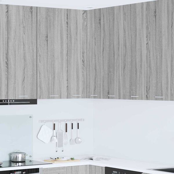 vidaXL Armoire suspendue Gris Sonoma et Blanc 57 x 57 x 100 cm