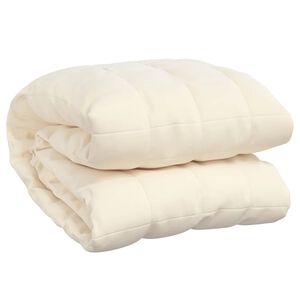 vidaXL Couverture lest&eacute;e Cr&egrave;me clair 138x200 cm 6 kg Tissu