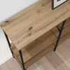 vidaXL Table console avec &eacute;tag&egrave;re ch&ecirc;ne artisanal 160 x 29 x 80 cm