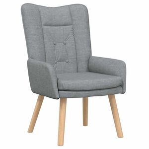 vidaXL fauteuil Gris clair 63 x 67 x 94 cm Tissu et contreplaqu&eacute;