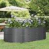 vidaXL Jardini&egrave;re sur&eacute;lev&eacute;e Anthracite 212 x 140 x 68 cm Acier galvanis&eacute;