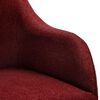 vidaXL Chaises pivotantes &agrave; manger lot de 6 Rouge bordeaux Tissu