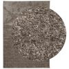 vidaXL Tapis ISTAN &agrave; poils longs aspect brillant gris 140x200 cm