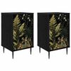 vidaXL Table de chevet RHENEN 2 pc Ch&ecirc;ne noir 36 x 33 x 61 cm