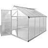vidaXL Serre renforc&eacute;e en aluminium avec cadre de base 6,05 m&sup2;