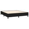 vidaXL Sommier &agrave; lattes de lit avec matelas Noir 160x200 cm Tissu