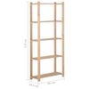vidaXL Étagère de stockage 5 niveaux 80x28,5x170 cm Bois de pin massif