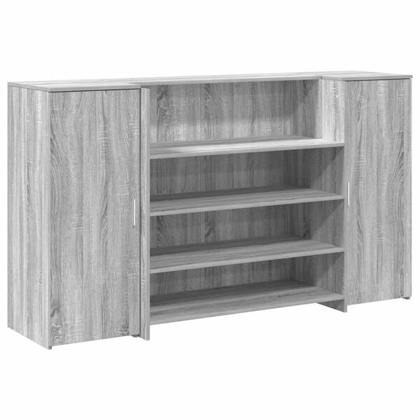 vidaXL Bureau de réception sonoma gris 180x50x103,5 cm bois ingénierie