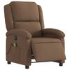 vidaXL Fauteuil inclinable de massage &eacute;lectrique marron tissu