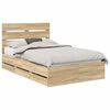 vidaXL Cadre de lit Ch&ecirc;ne Sonoma 120 x 200 cm Bois Ing&eacute;nierie