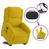 vidaXL Fauteuil de massage inclinable Jaune Velours