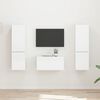 vidaXL Ensemble meuble TV 5 pcs Blanc brillant Bois d'ing&eacute;nierie