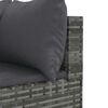 vidaXL Salon de jardin 7 pcs avec coussins Gris R&eacute;sine tress&eacute;e