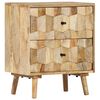 vidaXL Table de chevet 40x30x50 cm Bois de manguier massif