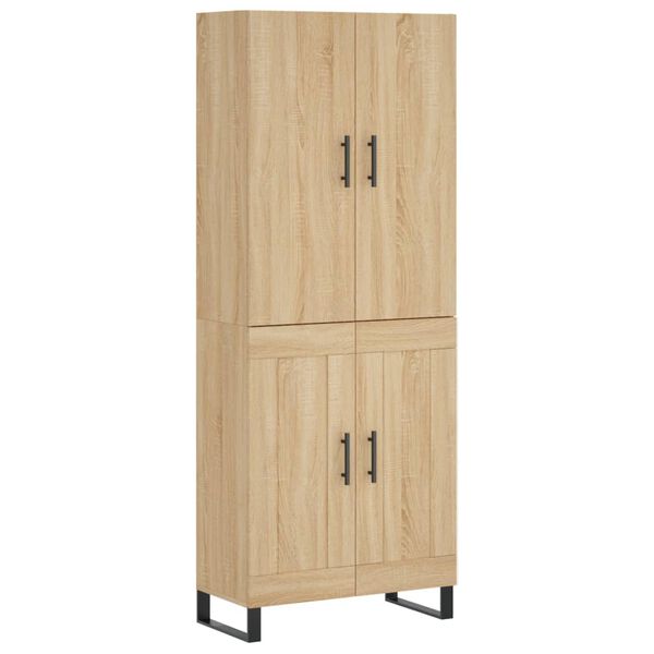 vidaXL Buffet haut Ch&ecirc;ne sonoma 69,5x34x180 cm Bois d'ing&eacute;nierie