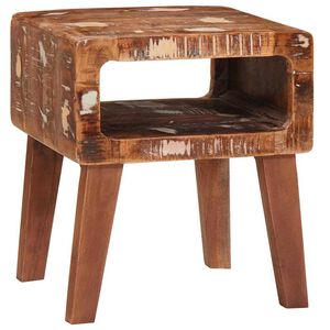 vidaXL Table d'appoint Marron 40 x 32 x 46 cm Bois Recycl&eacute; Solide